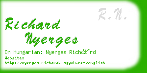 richard nyerges business card